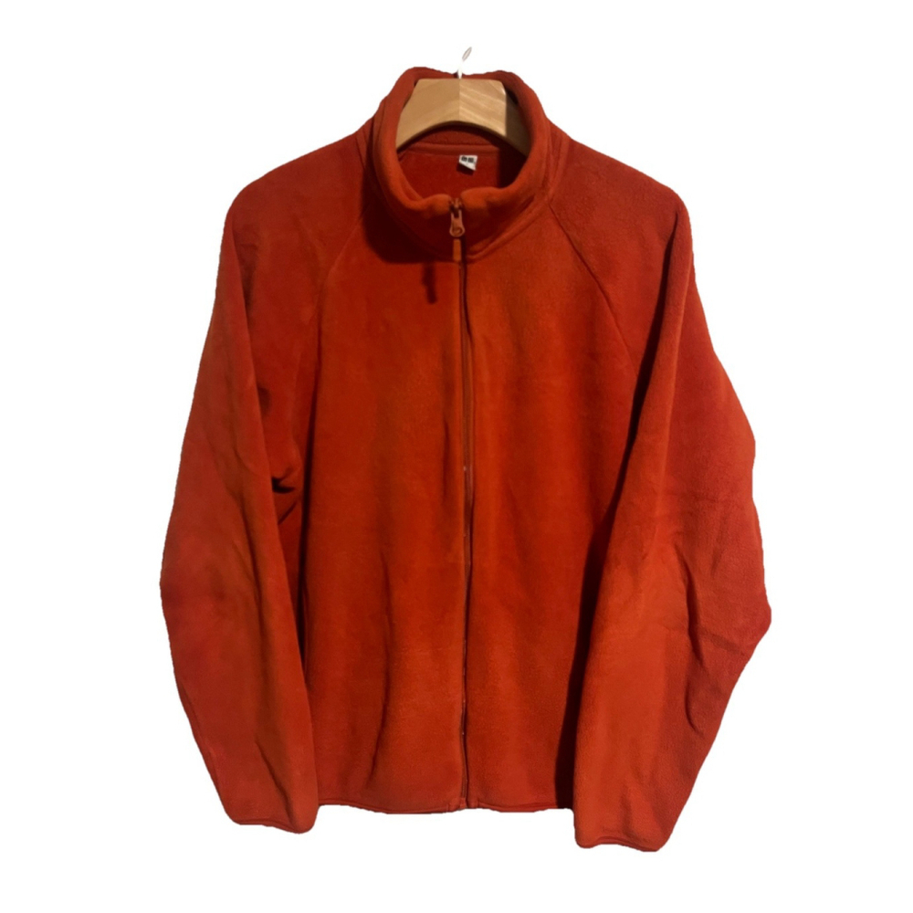 Uniqlo Fleece Jacket Orange Women's Size Medium